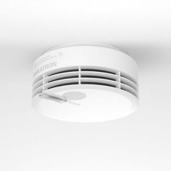 Detectores Humo Blanco Con Adhesivo Kit Detectores De Humo Hekatron Genius Plus X - Con Módulo Inalámbrico Y Base, Color Blanco, Incluye Baterías Detector Humo