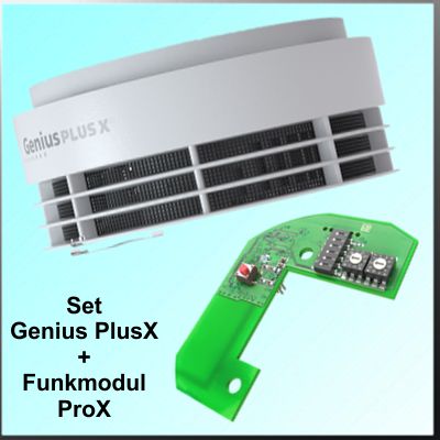 SET - Hekatron Rauchwarnmelder Genius PlusX mit Funkmodul ProX