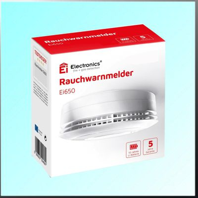 Ei650 Rauchwarnmelder mit Mikroprozessor und 10-Jahres-Lithiumbatterie
